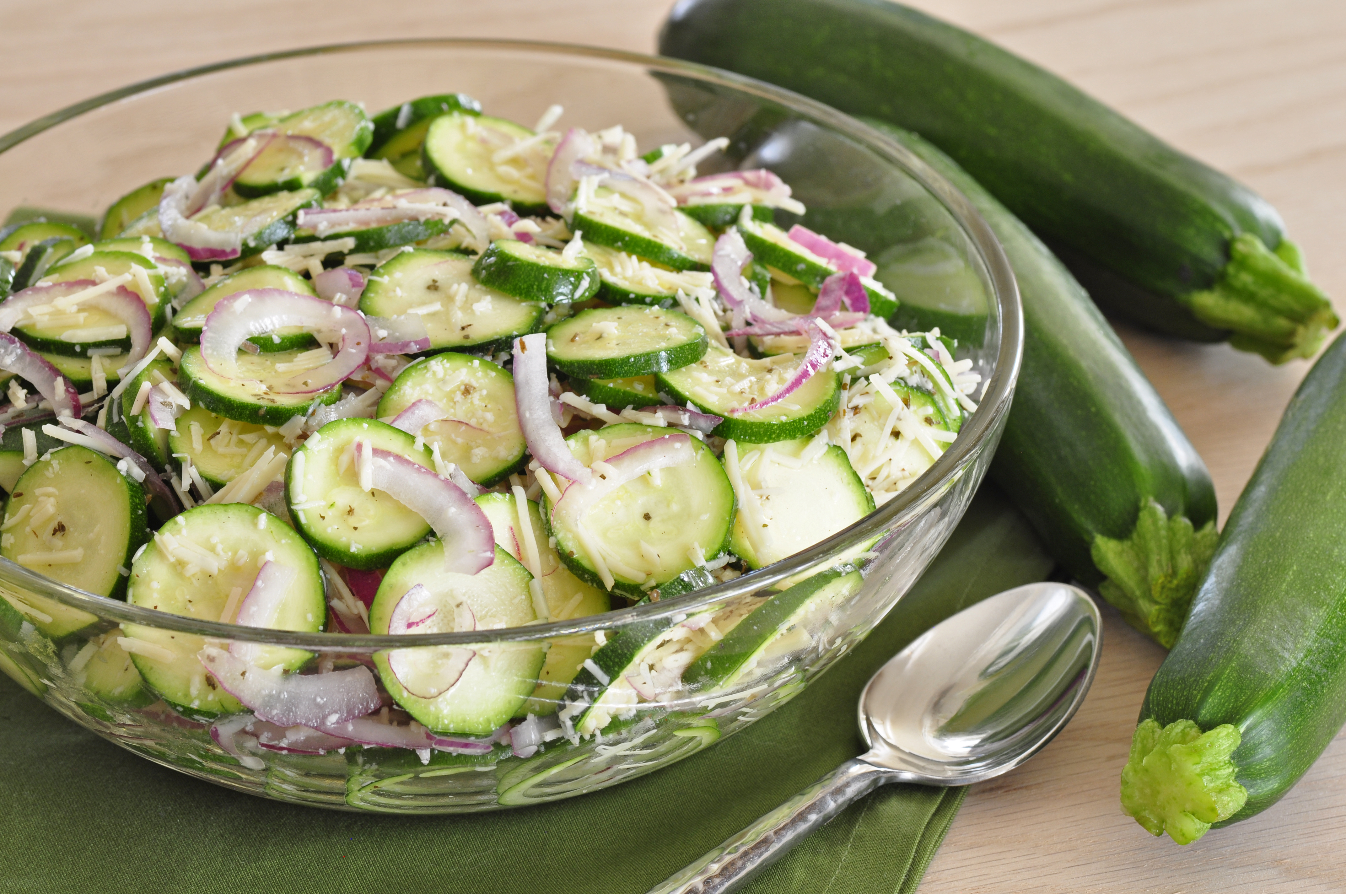 Zucchini Salad Being Displayed