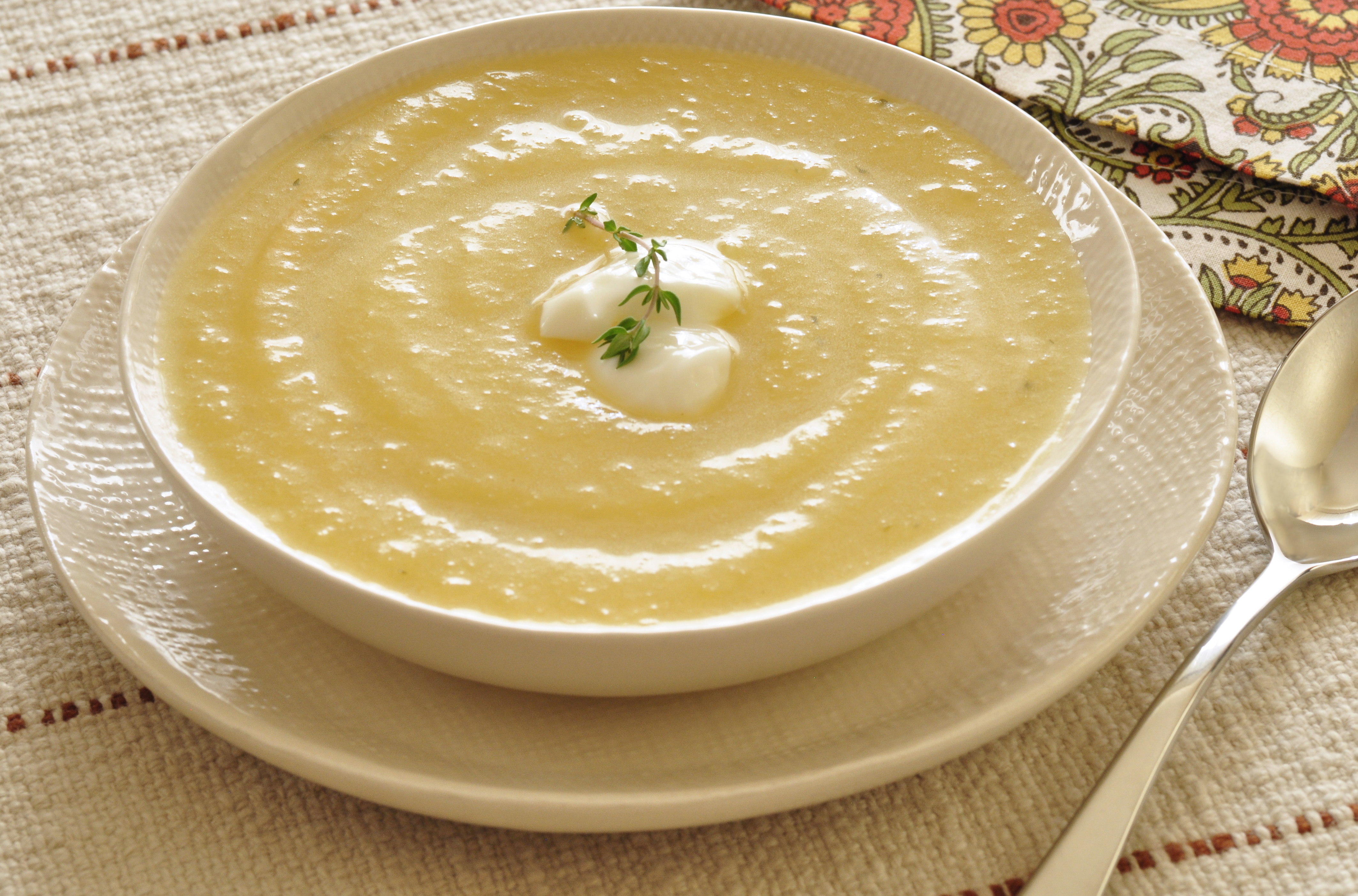 Autumn Squash Bisque serving in bowl 