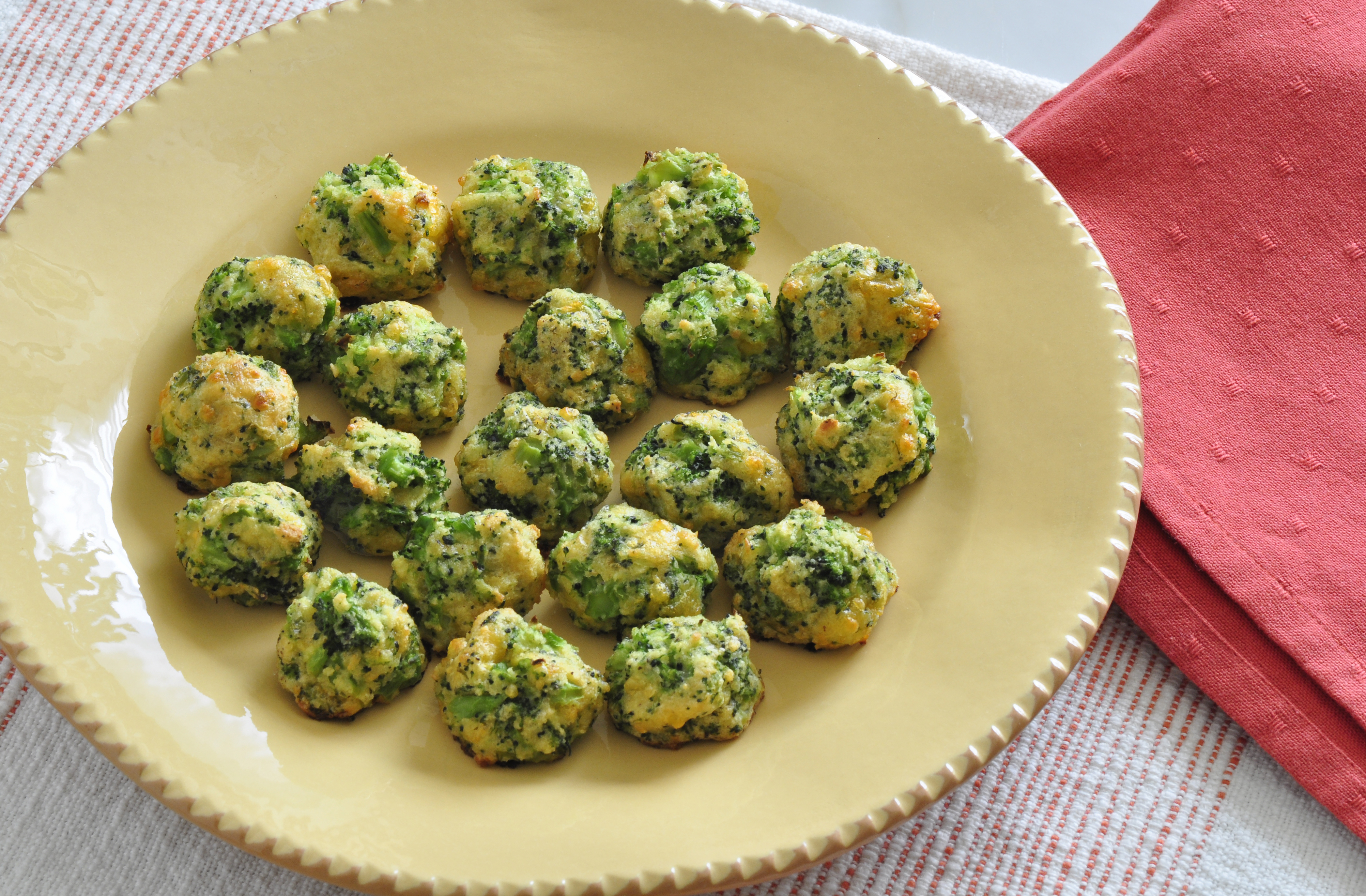 Brocco Popper Recipe Displayed On Yellow plate