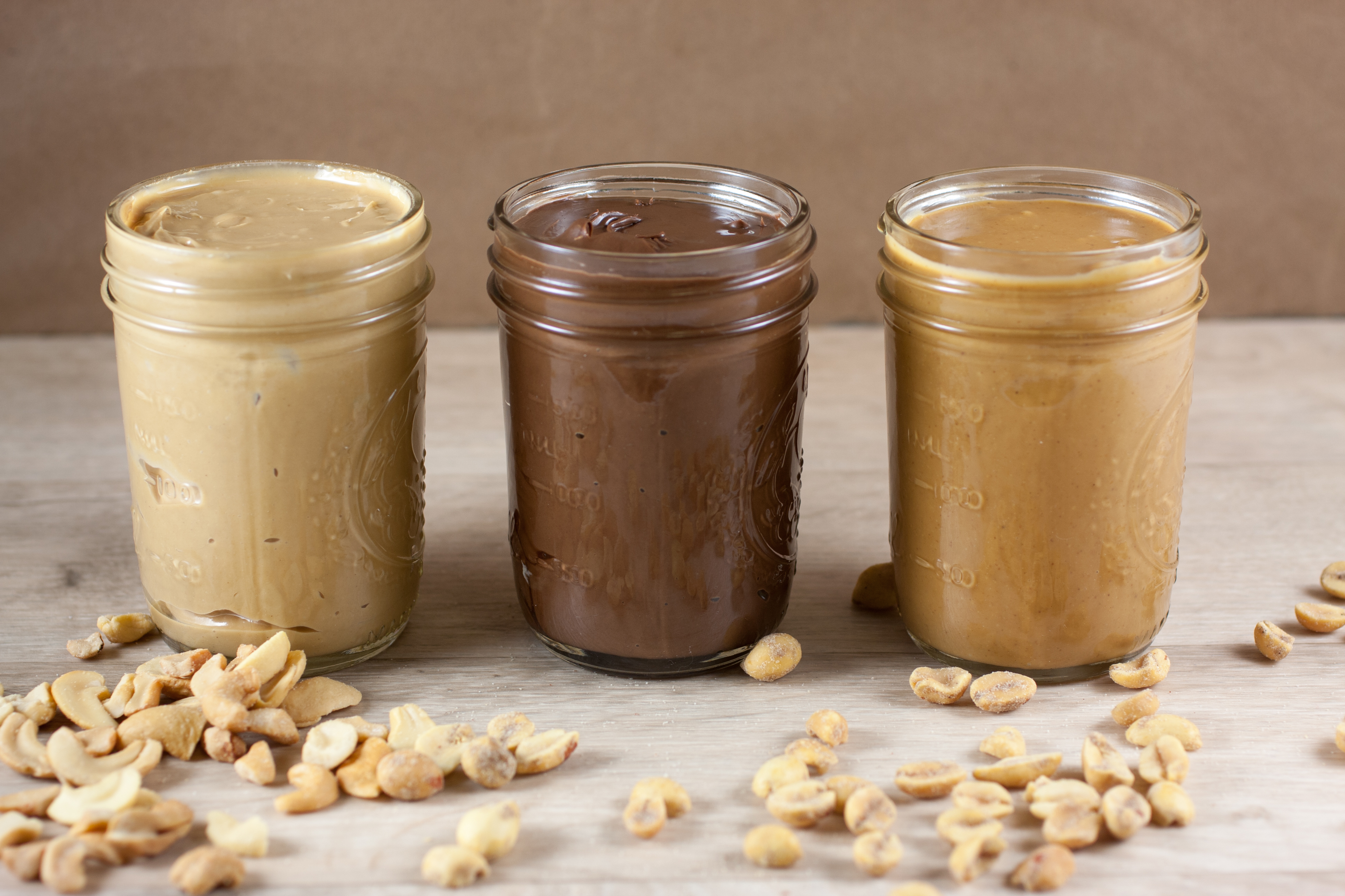 Row of nut butters