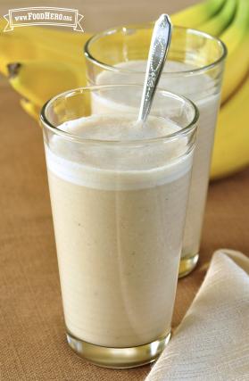 Glasses of creamy smoothies.