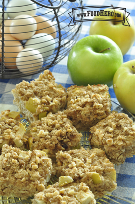 Display of Apple Spice Oatmeal recipe squares 