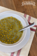 Bowl of creamy Green Pea soup.