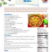 Tasty Hamburger Skillet Recipe Card