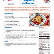 Postre Crujiente de Cerezas