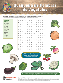 Búsqueda de palabras de vegetales