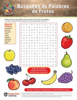 Búsqueda de palabras de frutas