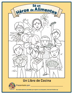 Libro de cocina y tapa para colorear