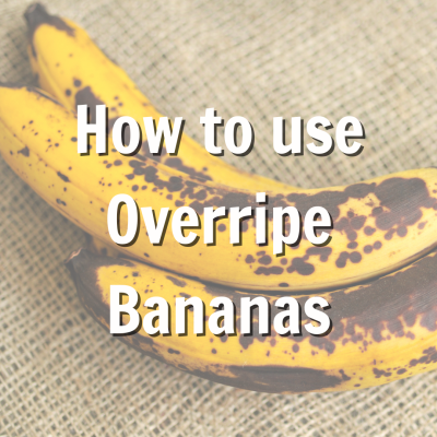 Promo for blog post on tips to use overripe bananas