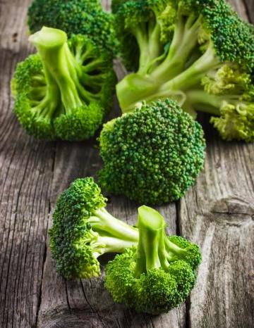 Broccoli on wood